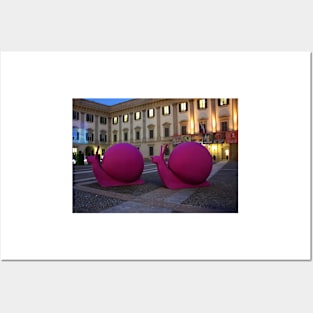 Milan. Snail Statues at Piazza Duomo. Italy 2010 Posters and Art